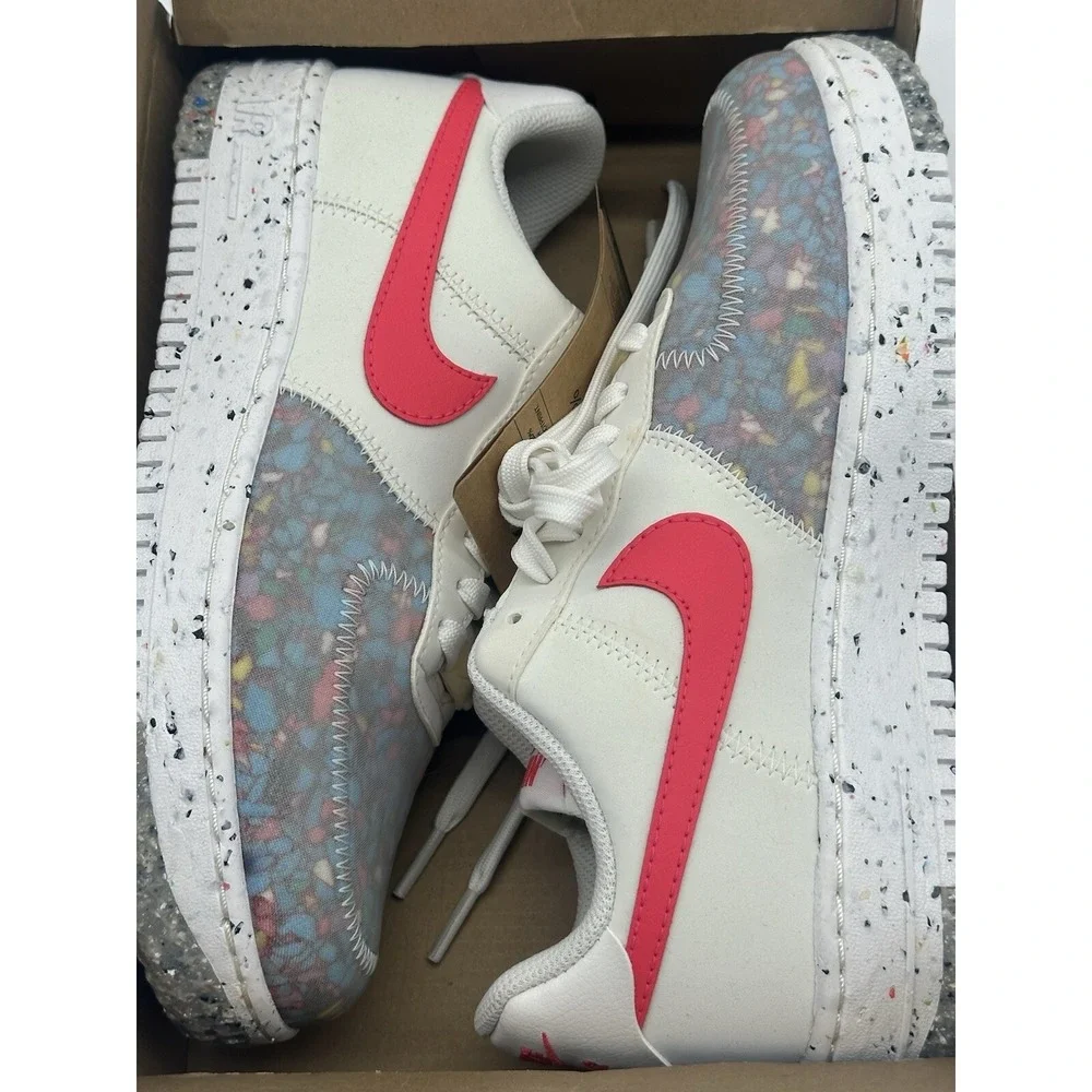 Women's Size 7 - Nike Air Force 1 Crater Summit White CT1986-100 No Box Lid